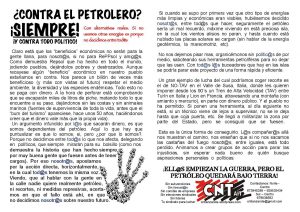 petroleo (entero) panfleto 18 octubre 2014 . cnt lanzarote .  cnt lanzarote