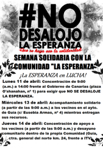 semana solidaria con la comunidad la esperanza . federacion de anarquistas de gran canaria . cnt ait lanzarote . cntlanarote.noblogs.org